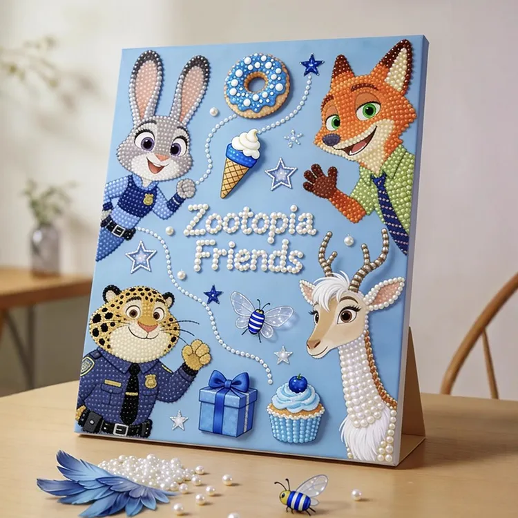 （朱迪和尼克）DIY珍珠画手工创意好寓意客厅装饰画送朋友闺蜜礼物