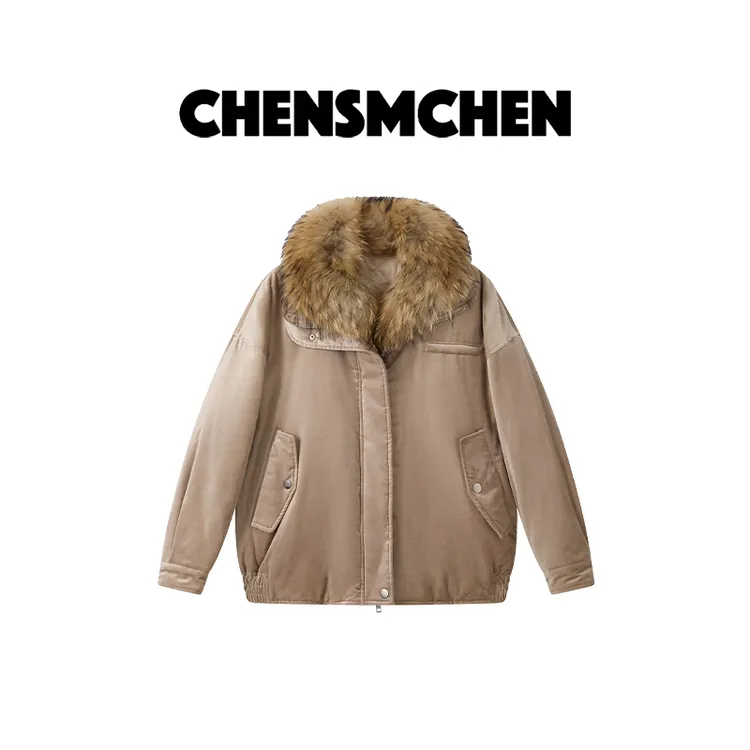 CHENSMCHEN【曼哈顿】进口时尚翻领柳桥90鹅绒羽绒派克服CSY12048MX