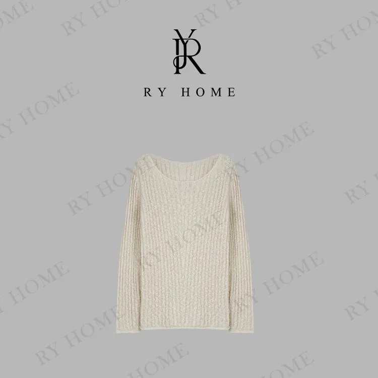 【容雨RYHOME】设计感镂空系带针织毛衣252M2991