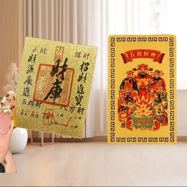 【老师推荐/高品质】五路财神手机贴饰品财库贴纸家居创意饰品手机