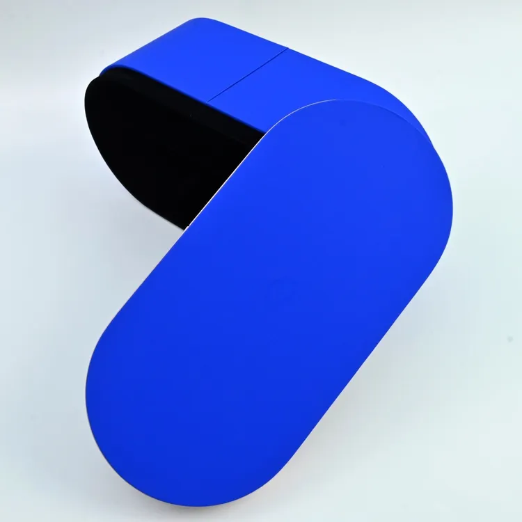 【有划痕】大牌收纳盒吹风机收纳盒子礼盒皮质大空间带隔层星空孔蓝