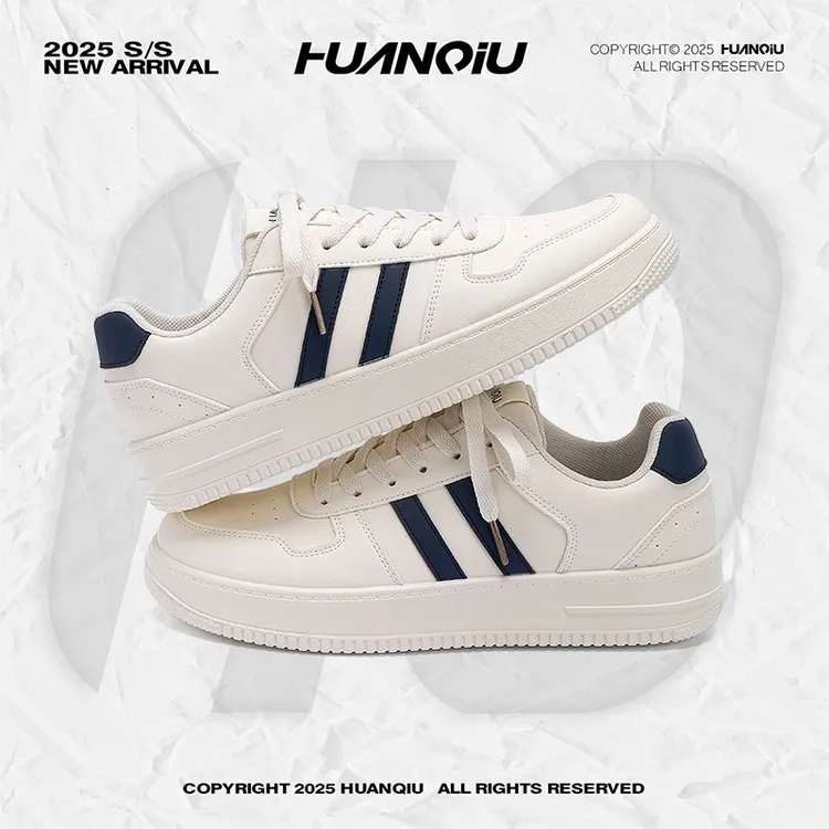 环球板鞋男款2025夏季新款潮流百搭时尚男鞋设计感厚底增高小白鞋