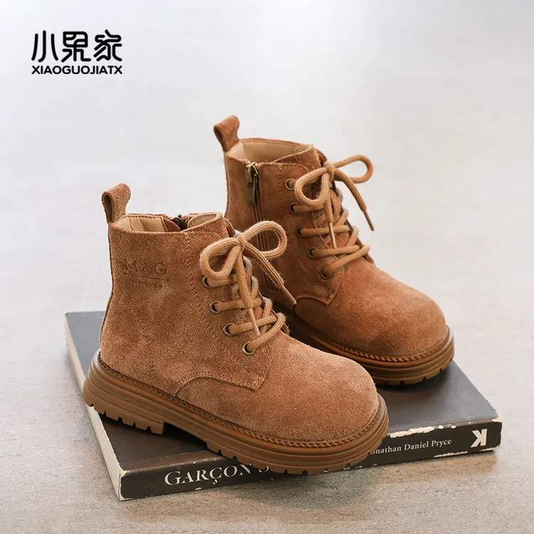 儿童靴子女童短靴秋洋气大黄靴冬季秋季单靴女宝宝马丁靴秋冬鞋子