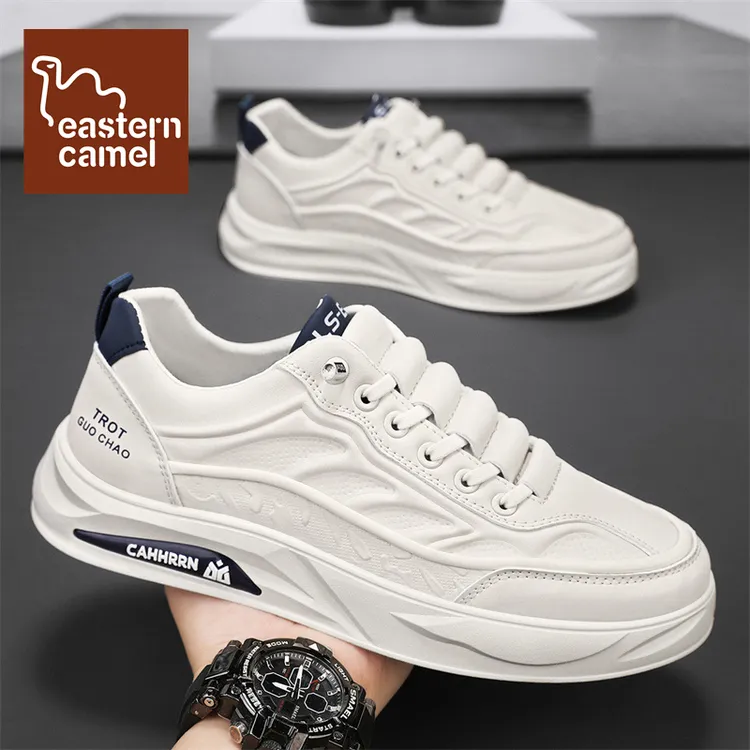 东方骆驼男鞋2025夏季新款低帮休闲鞋耐磨防滑一脚蹬学生潮流板鞋