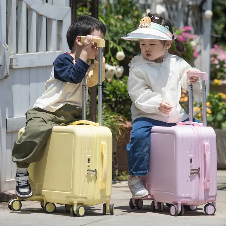 行李箱儿童可坐可骑2025新款男女孩小型宝宝20寸拉杆旅行密码皮箱
