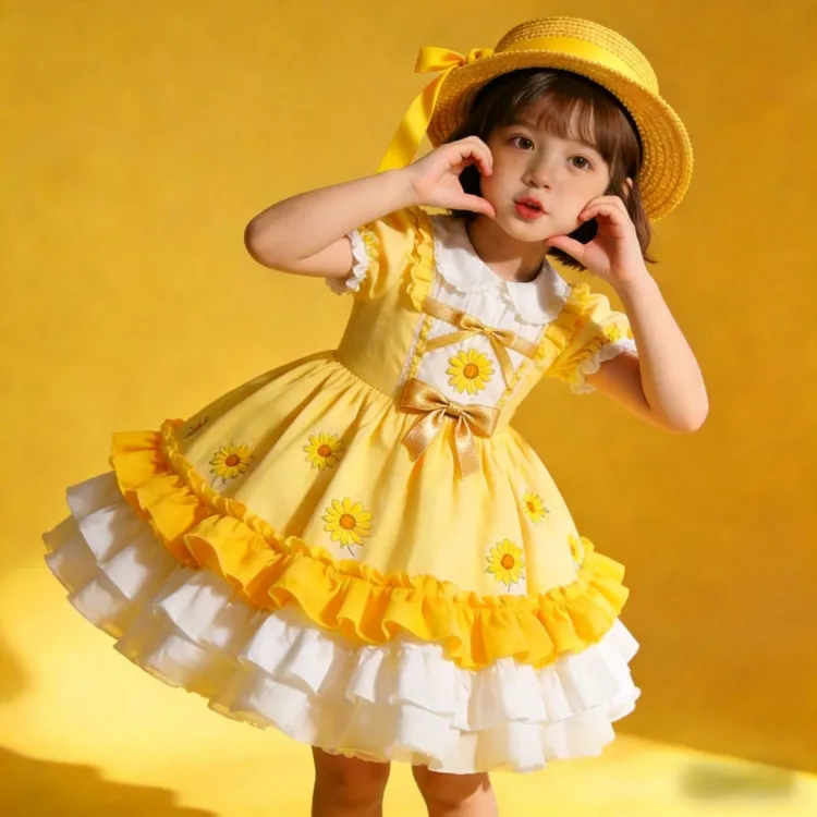 女童新款洛丽塔公主裙新款儿童夏季可爱生日礼服裙连衣裙洋气表演
