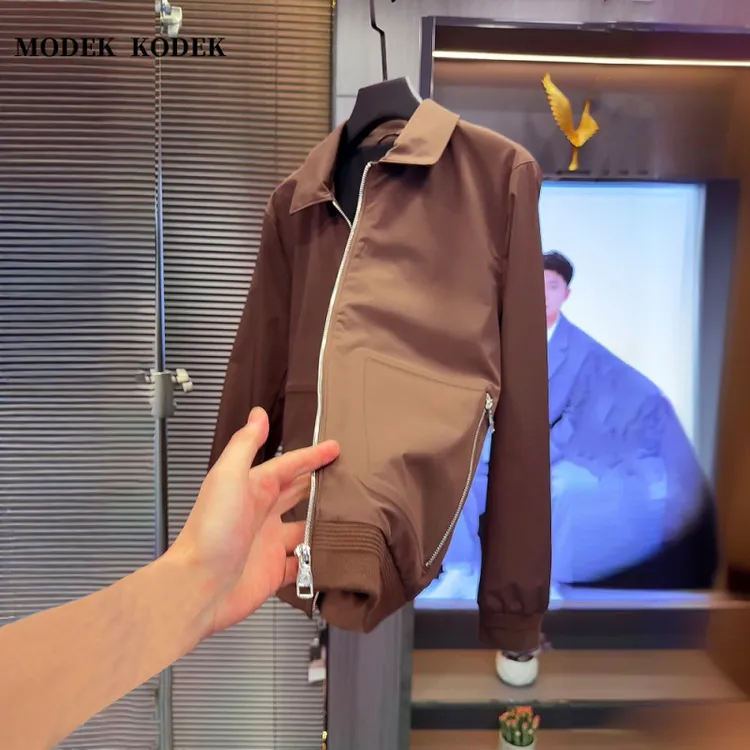 MODEK KODEK高级感潮牌男商务休闲外套春秋新款时尚百搭韩版夹克