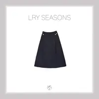 LRY SEASONS |黑色西装半身裙显瘦遮跨a字长裙 25488