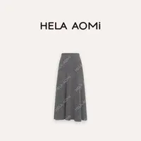 HELA AOMI “全羊毛半裙”A字伞摆裙松紧腰提花半身裙CY5CM71559