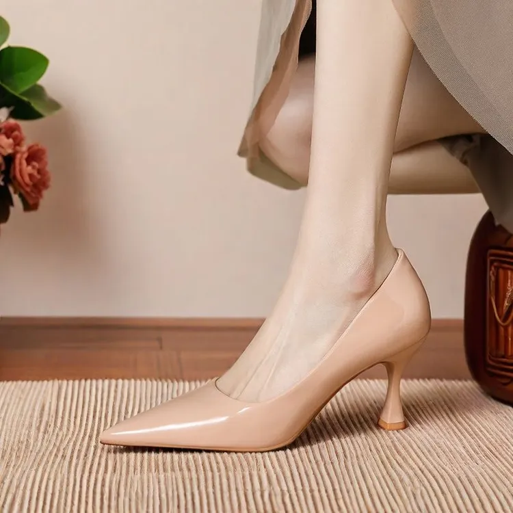【护趾棉】升级版运动型高跟鞋女2025秋季爆款洋气百搭气质尖头单鞋
