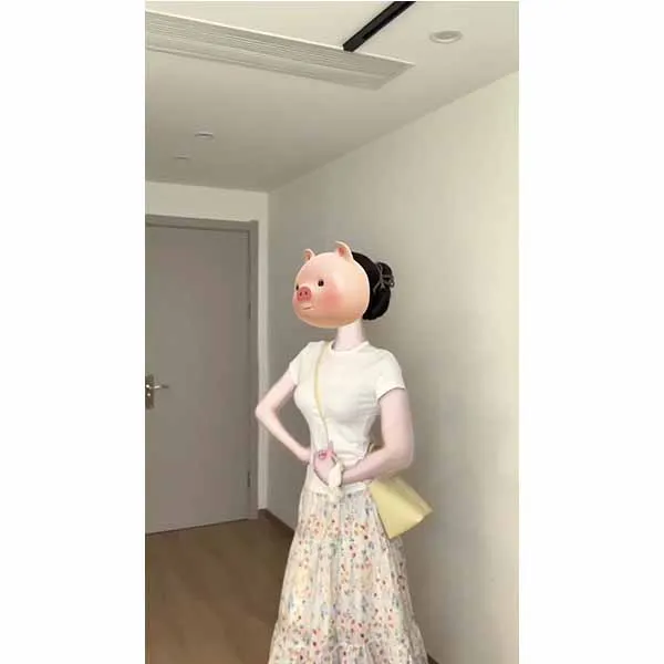 设计感碎花茶歇高腰半身裙女春季A字显瘦大摆温柔风长裙白色t套装