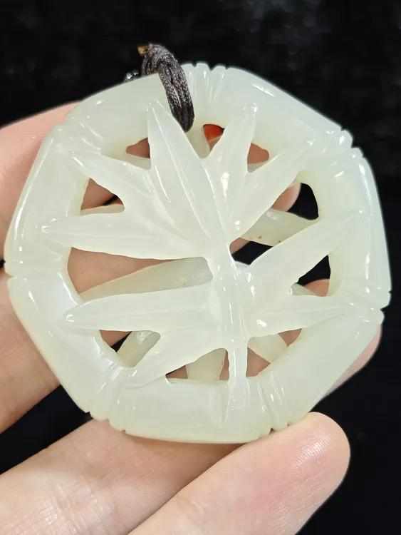 旧藏天然和田玉节节高升玉佩挂件吊坠配饰43克52*10mm