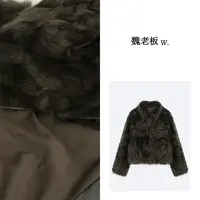 W.Diva【子夜】子夜棕色小湖羊皮毛一体时尚柔软舒适外套4C1123216