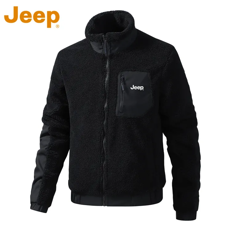 JEEP吉普美式夹克男士2025秋冬季新款加厚摇粒绒宽松保暖上衣外套
