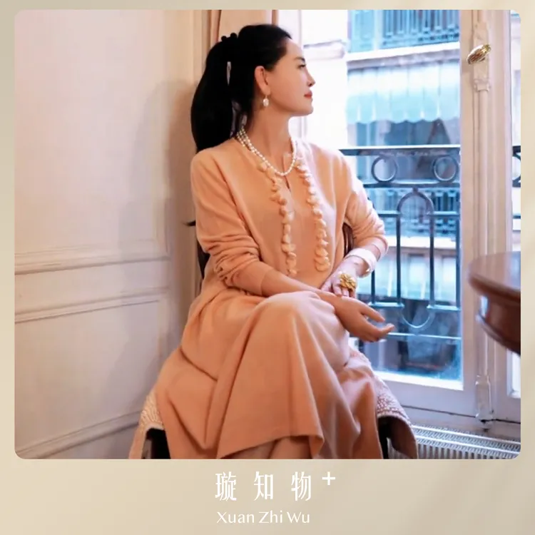 风铃连衣裙 樱花粉气质时尚女装连衣裙王璇原创设计