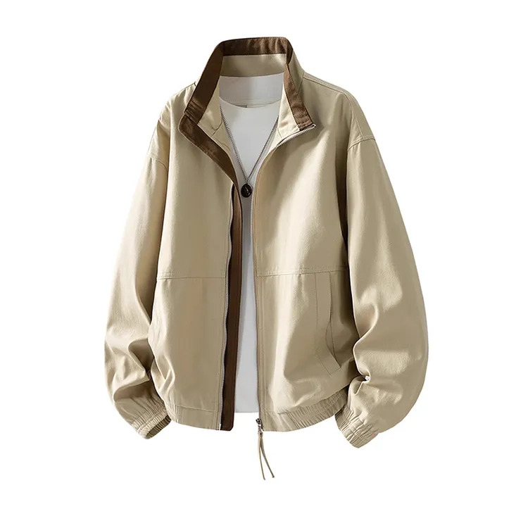 GS纯棉复古夹克男款飞行员高级感百搭时尚秋季新款工装风潮流男士