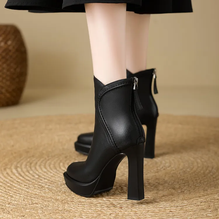 小个子增高10cm靴子女款爆款2025新款高跟鞋秋冬防水台不累脚短靴