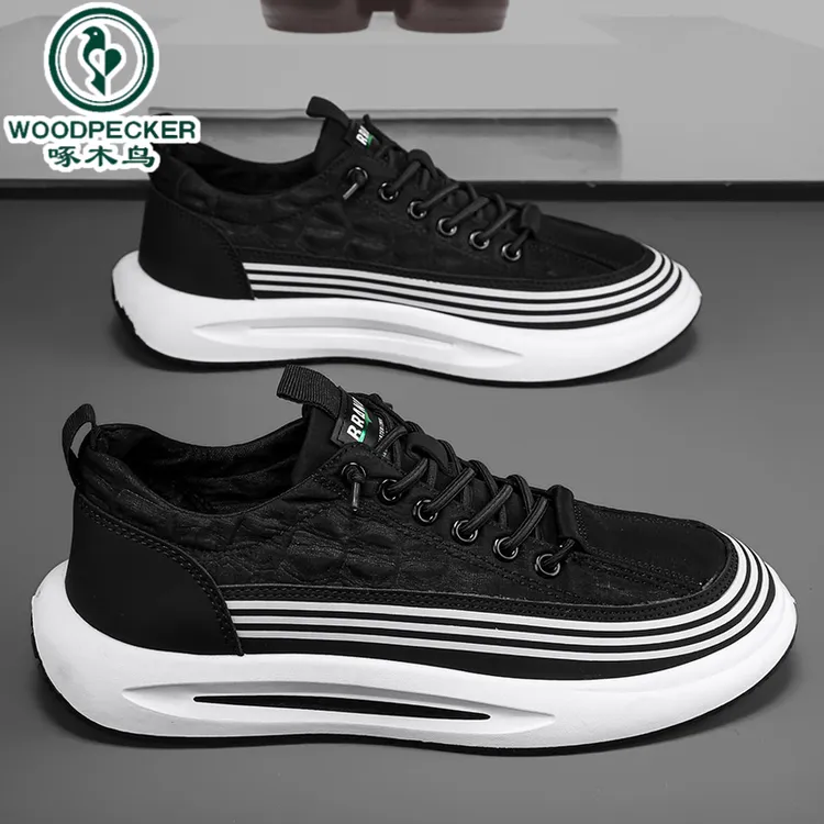 【正品】啄木鸟百搭一脚蹬男鞋夏季2025新款青少年舒适运动鞋透气冰