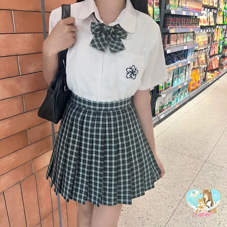初町狸JK原创【森苔】格裙正版格子半身裙春夏季显白可爱气质叠穿