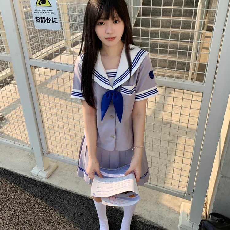 小藤高日系紫薯水手服学生jk制服甜美女装春夏季中间服原创水手服
