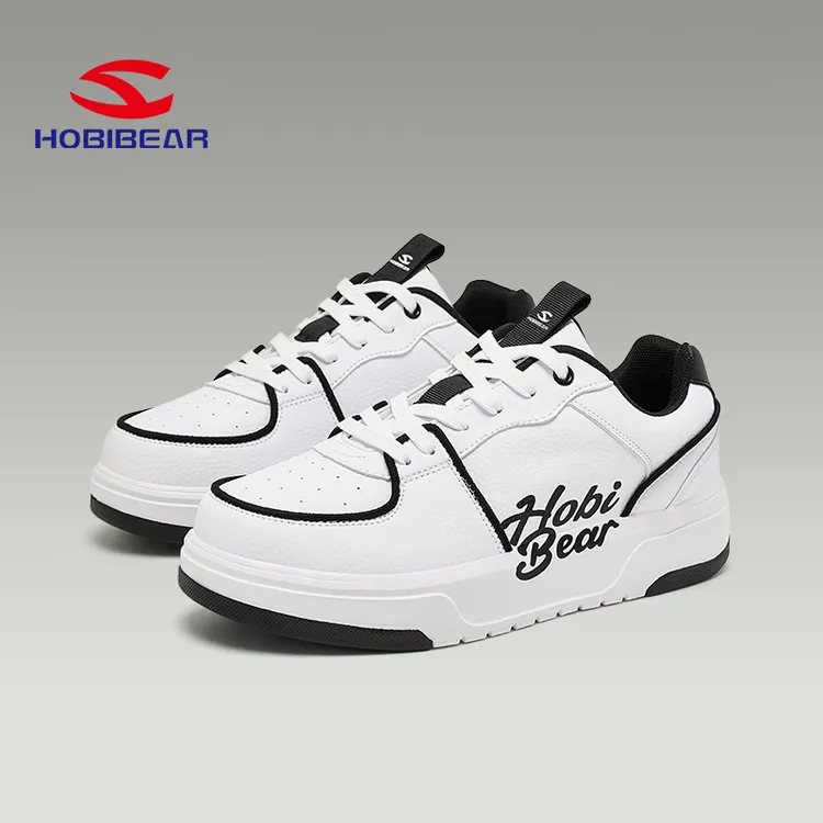 HOBIBEAR春季复古低帮休闲板鞋缓震防滑厚底运动鞋2129