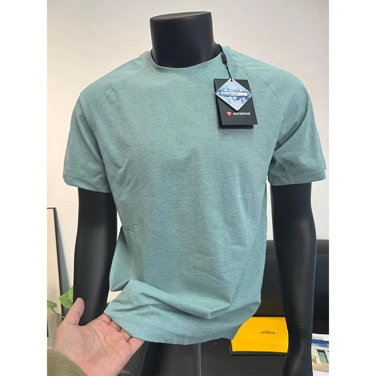 淡绿色冰皮速干短袖男款夏季索罗娜凉感t恤健身运动透气冰丝半袖