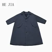 和家【随性冬日】复古慵懒风简约西装领长款加厚棉服外套