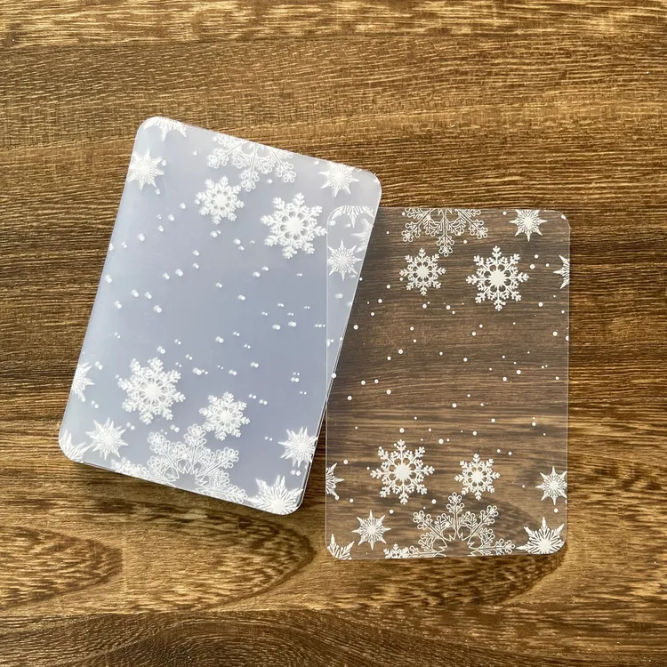 白色雪花透明ATC卡片20张1包