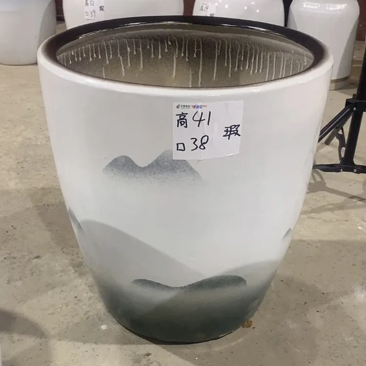 简约大口径落地花盆带托盘适合多种绿植室内外可用