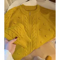 【小媛家】拉链毛衣针织衫韩系甜美针织衫秋冬衫上衣厚款女