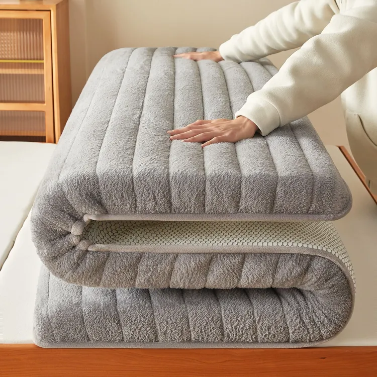 冬季加厚加绒床垫子家用双人垫褥榻榻米床垫学生宿舍租房打地铺