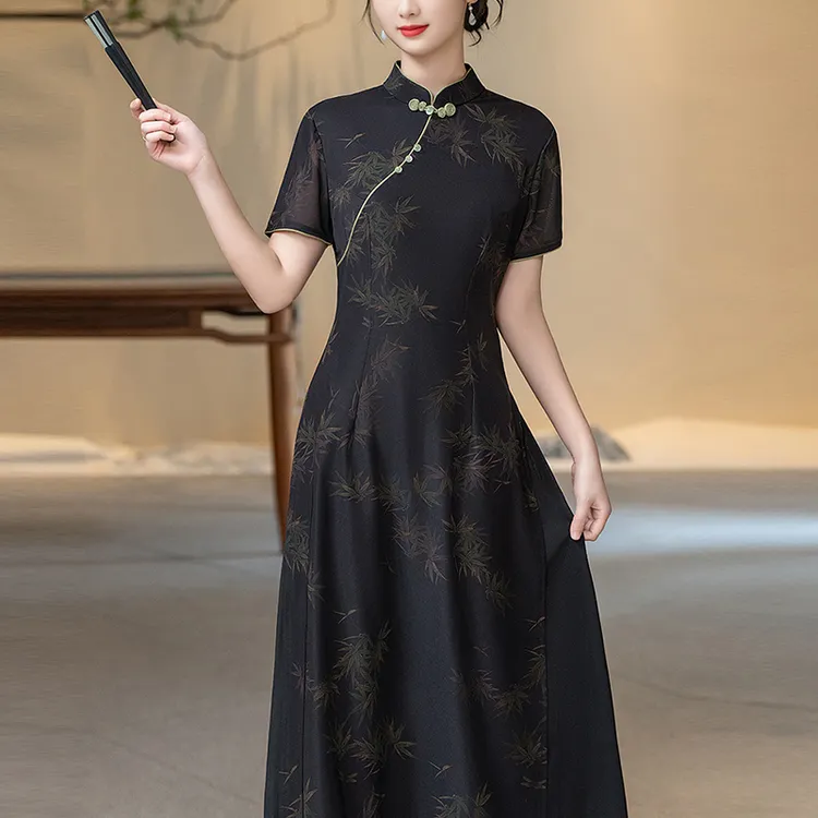 高端绝美新中式旗袍民国风连衣裙2025新款老上海晚礼服日常可穿