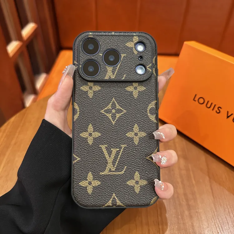 适用iphone17promax手机壳苹果17air皮质老花16防摔保护15/14潮牌