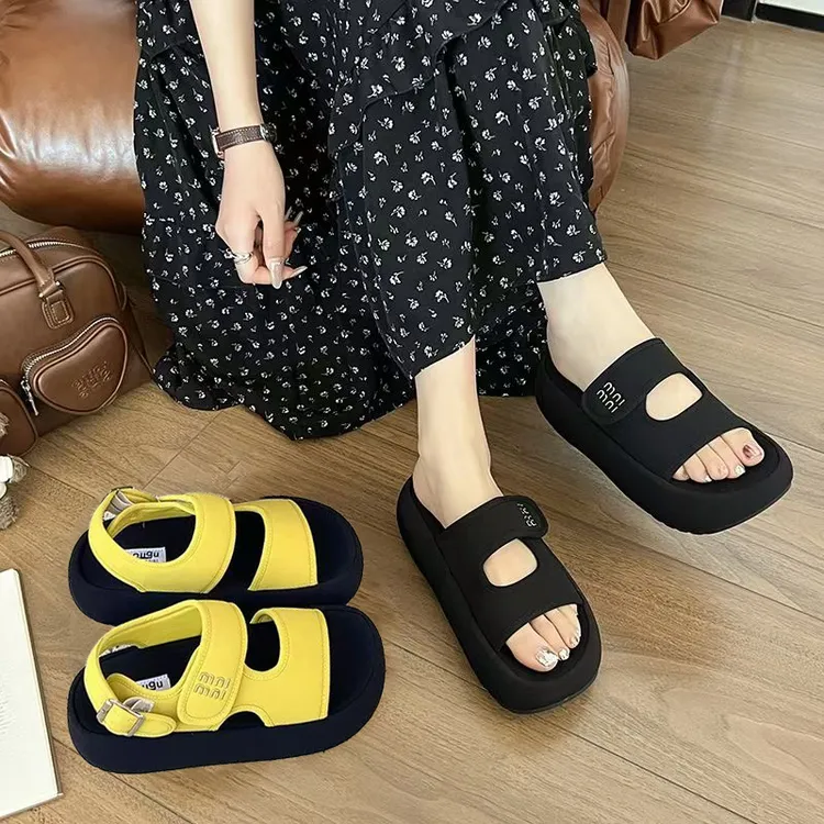 凉鞋拖鞋女网红增高夏季外穿松糕厚底套趾女凉鞋181/189