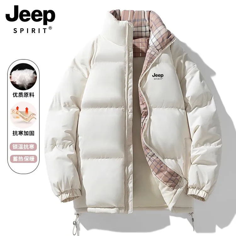 JEEPSPIRIT吉普加厚保暖棉服情侣款2025新款面包服棉袄棉衣外套