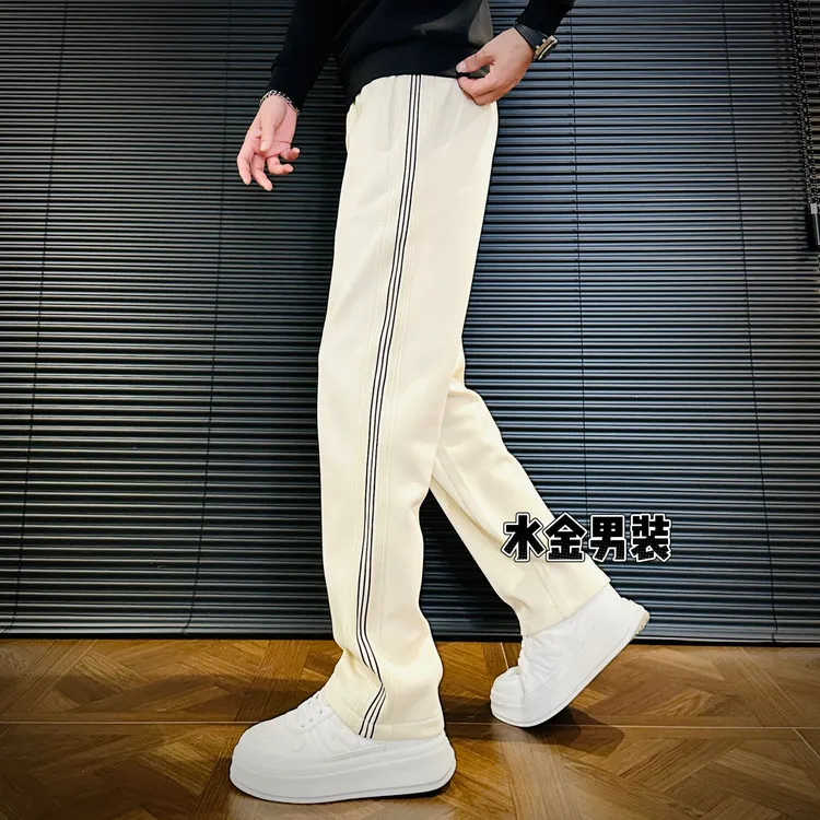 2025男装男士秋冬潮流时尚百搭高端舒适轻奢修身直筒休闲裤 6706