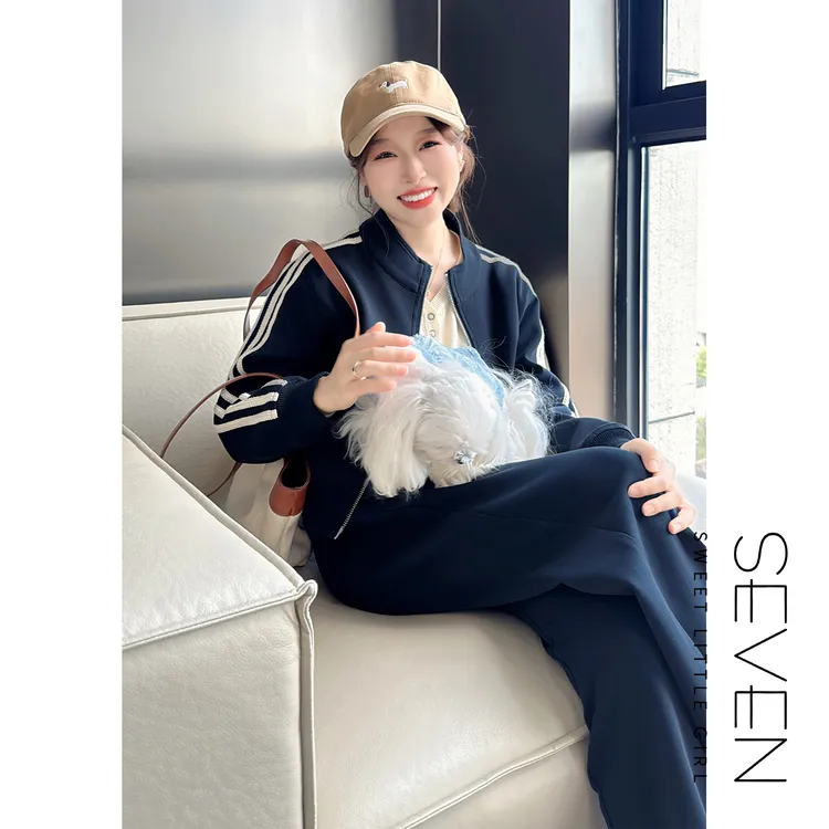 简动⑧七七146小个子运动休闲卫衣套装女早秋新款卫裤两件套小美说