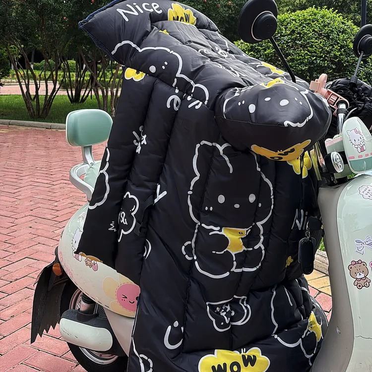 冬季电动车全包式加绒加厚防风防水保暖通用挡风被