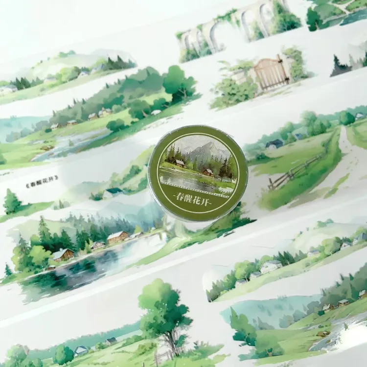 文艺ins风景手帐diy装饰和纸胶带人生是旷野系列造景素材打底贴