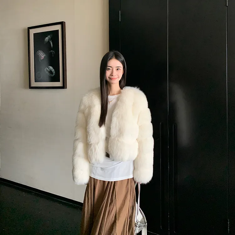 浮云拿铁 芬兰Sagafurs狐狸毛皮草外套女短款整皮年轻23635-10