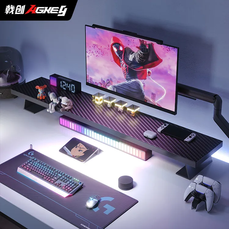 戟创D-1生态实木显示器增高架置物架桌搭笔记本支架电竞桌面收纳