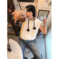 NiannNiann 新品女装时尚精致宽松棉质感立体钩针马甲16511