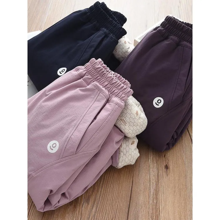 童装冬款儿童男女童软壳冲锋裤夹棉宝宝中大童防风保暖运动棉裤