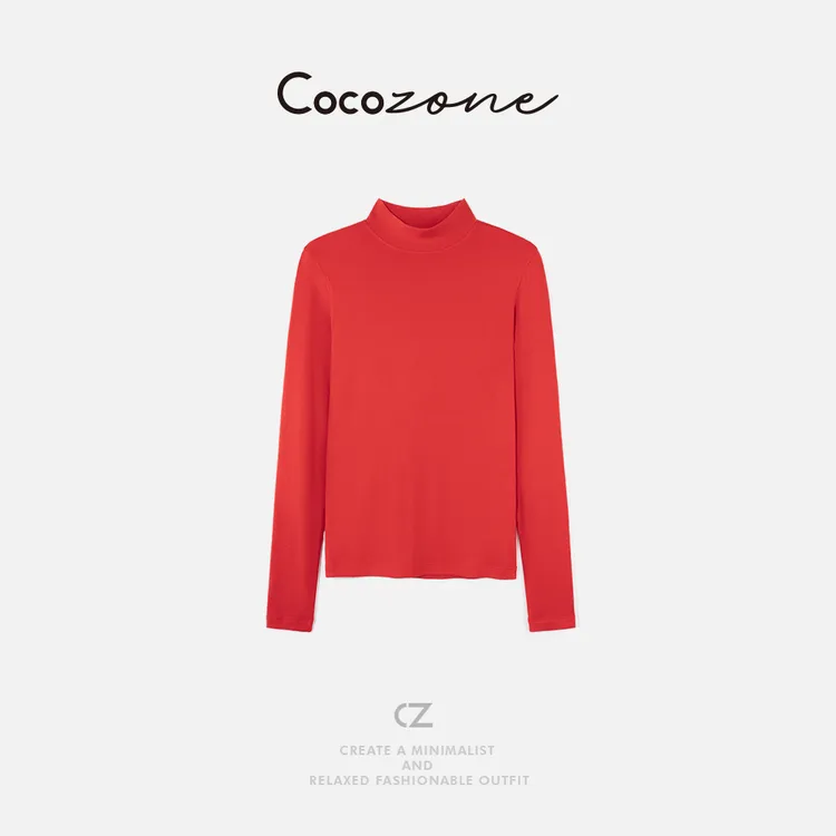 COCO ZONE 刘一一 “羊绒打底”半高领温暖感长袖CD2A2343