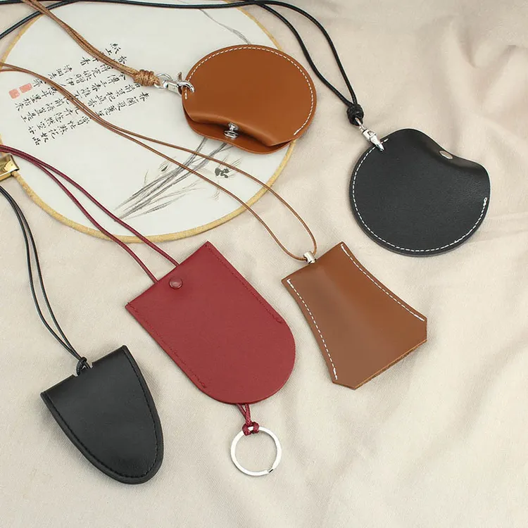 铜合金皮质项链 韩版挂脖磁吸多功能皮革墨镜夹项链女款眼镜收纳
