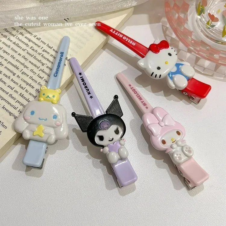 Hellowkitty凯蒂猫发夹一字夹卡通学生礼物送女生边夹头饰刘海夹
