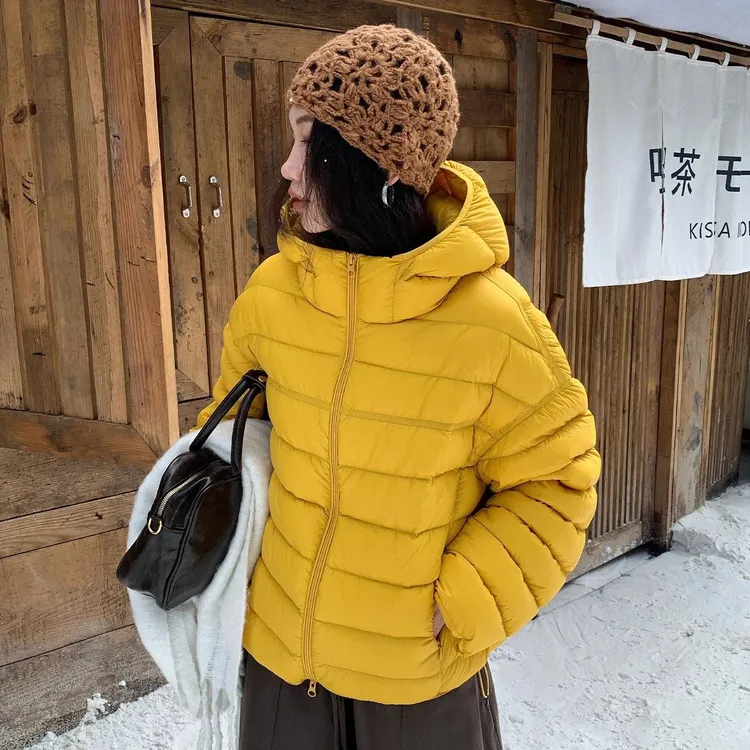 【90%白鸭绒】2025冬季新款连帽短款排骨羽绒服.