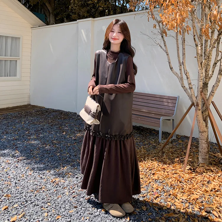 法式轻熟御姐范套装女秋季氛围感新款百搭设计感连衣裙内搭两件套
