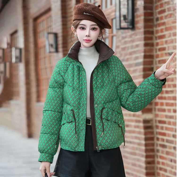 6608秋冬新款时尚轻薄女装韩版高级感保暖棉袄外套休闲百搭女士