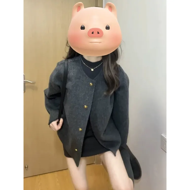 赫本风呢子大衣女2025冬新款毛呢外套小个子高级感气质韩系正流行